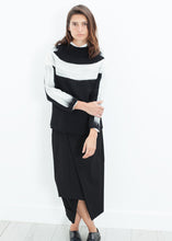 Load image into Gallery viewer, Contrast Felted Sweater in Black